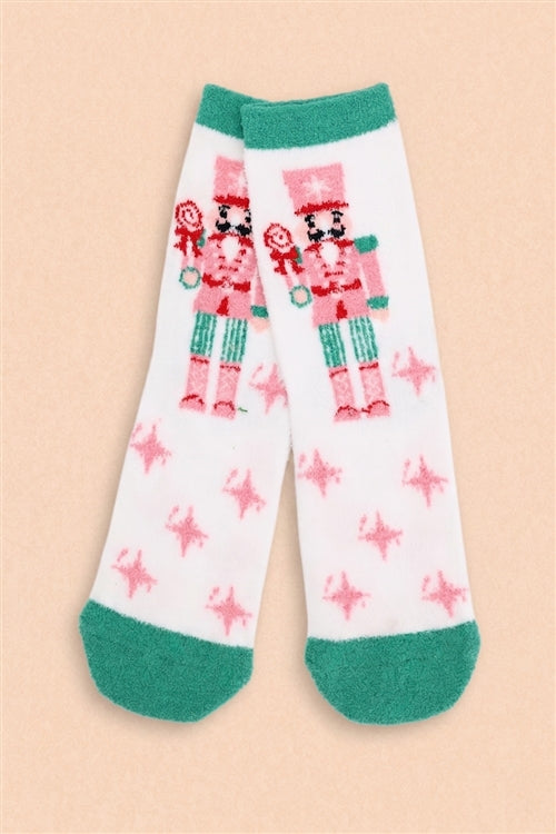 Fuzzy And Cozzy Christmas Socks Assorted 12 PCS Pack ( 4 Designs 3 Pairs each)