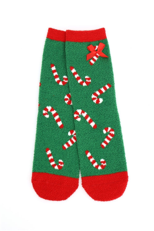Fuzzy And Cozzy Christmas Socks Assorted 12 PCS Pack ( 4 Designs 3 Pairs each)