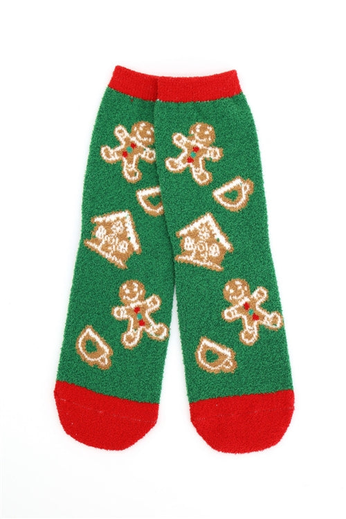 Fuzzy And Cozzy Christmas Socks Assorted 12 PCS Pack ( 4 Designs 3 Pairs each)