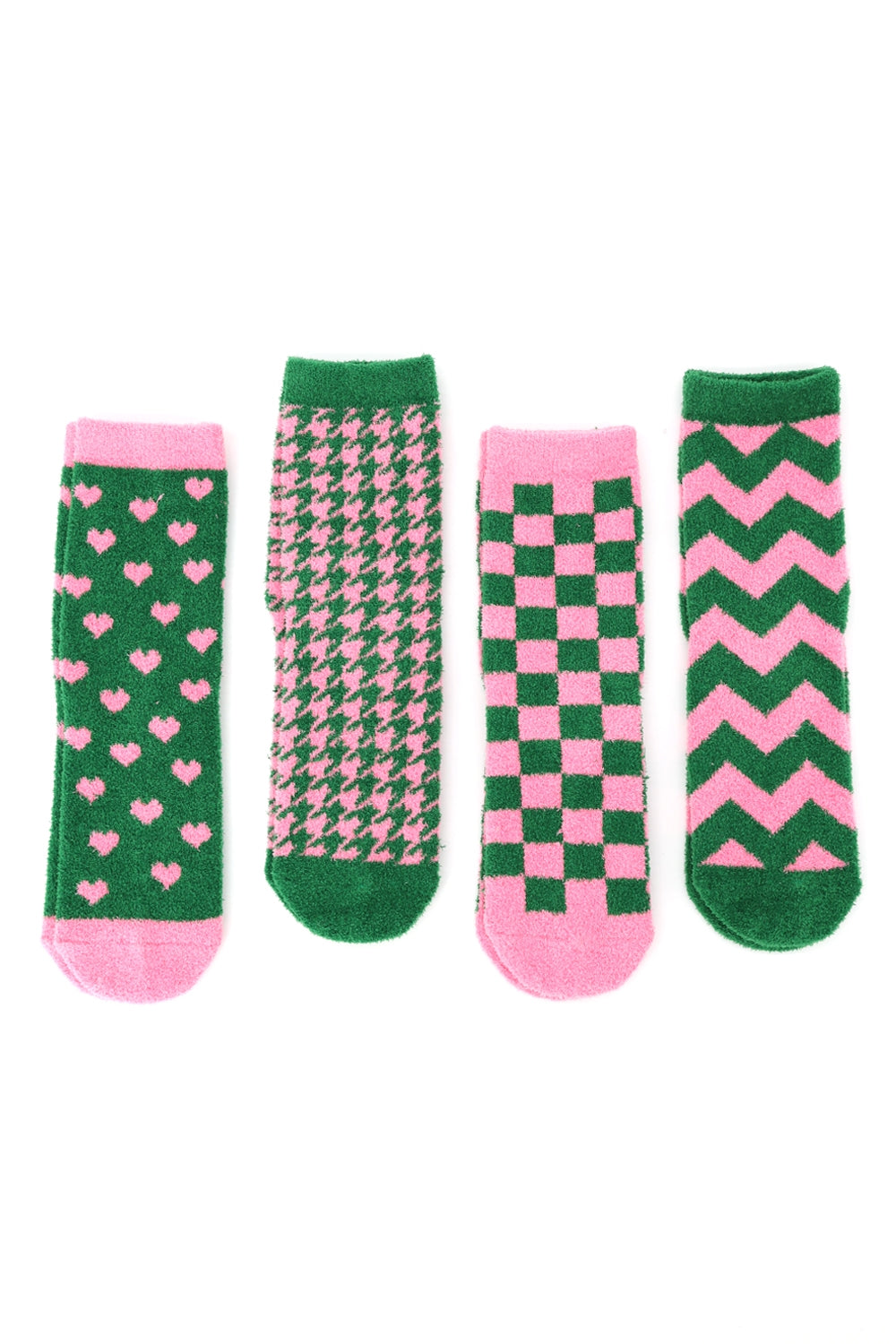 Fuzzy And Cozzy Christmas Socks Assorted 12 PCS Pack ( 4 Designs 3 Pairs each)