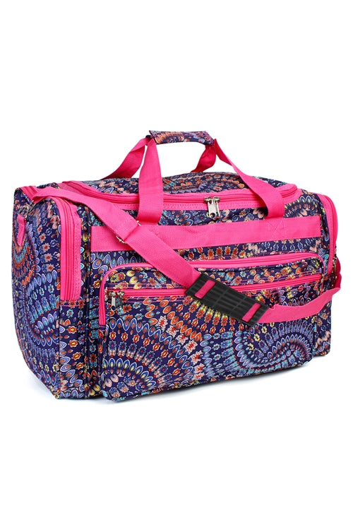 Spiral Flower 22 Duffle Bag