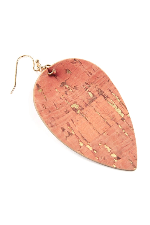 Vintage Grunge Teardrop Earrings Pink