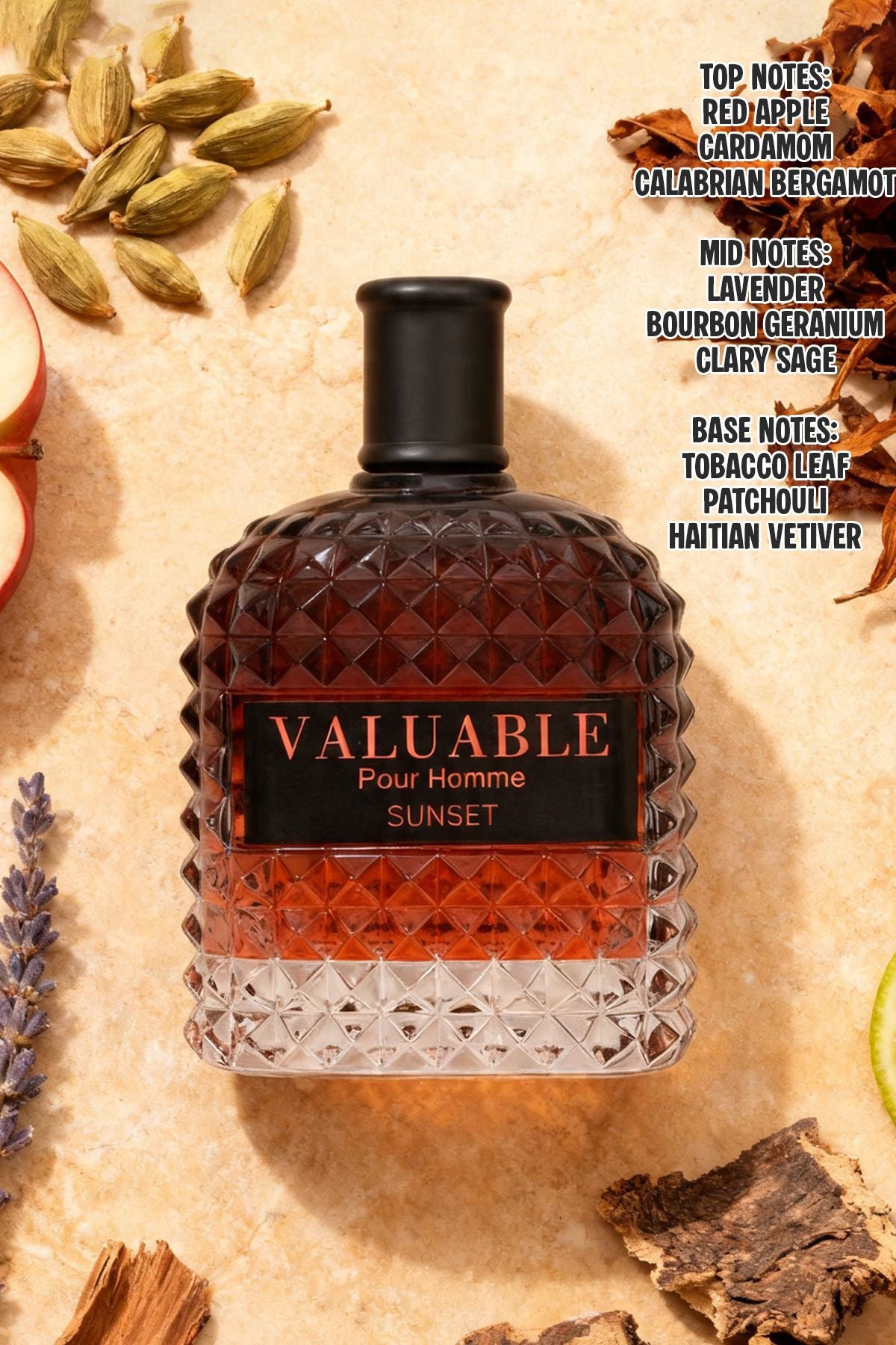 Valuable Pour Homme Paris Sunset Spray Perfume Eau De Parfum For Men 100ML/3.4FL.OZ.