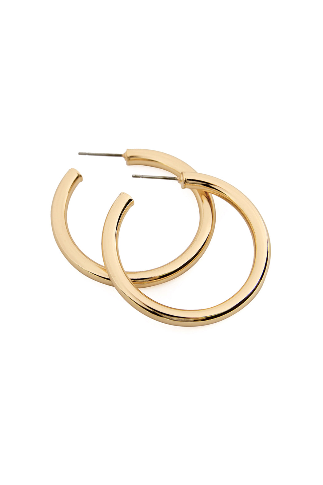 Post Hoop Earrings Gold
