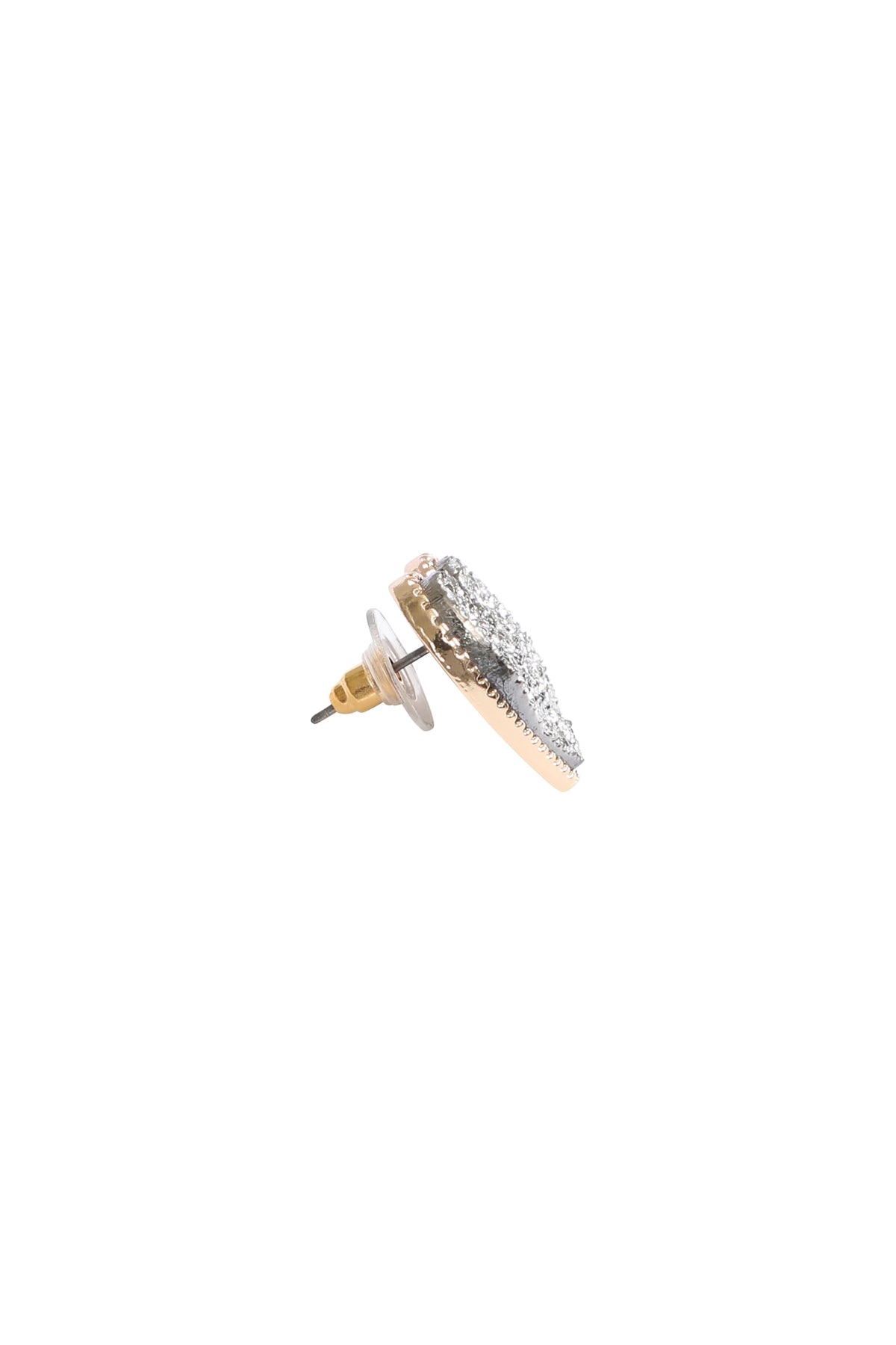 Heart Druzy Stud Earrings