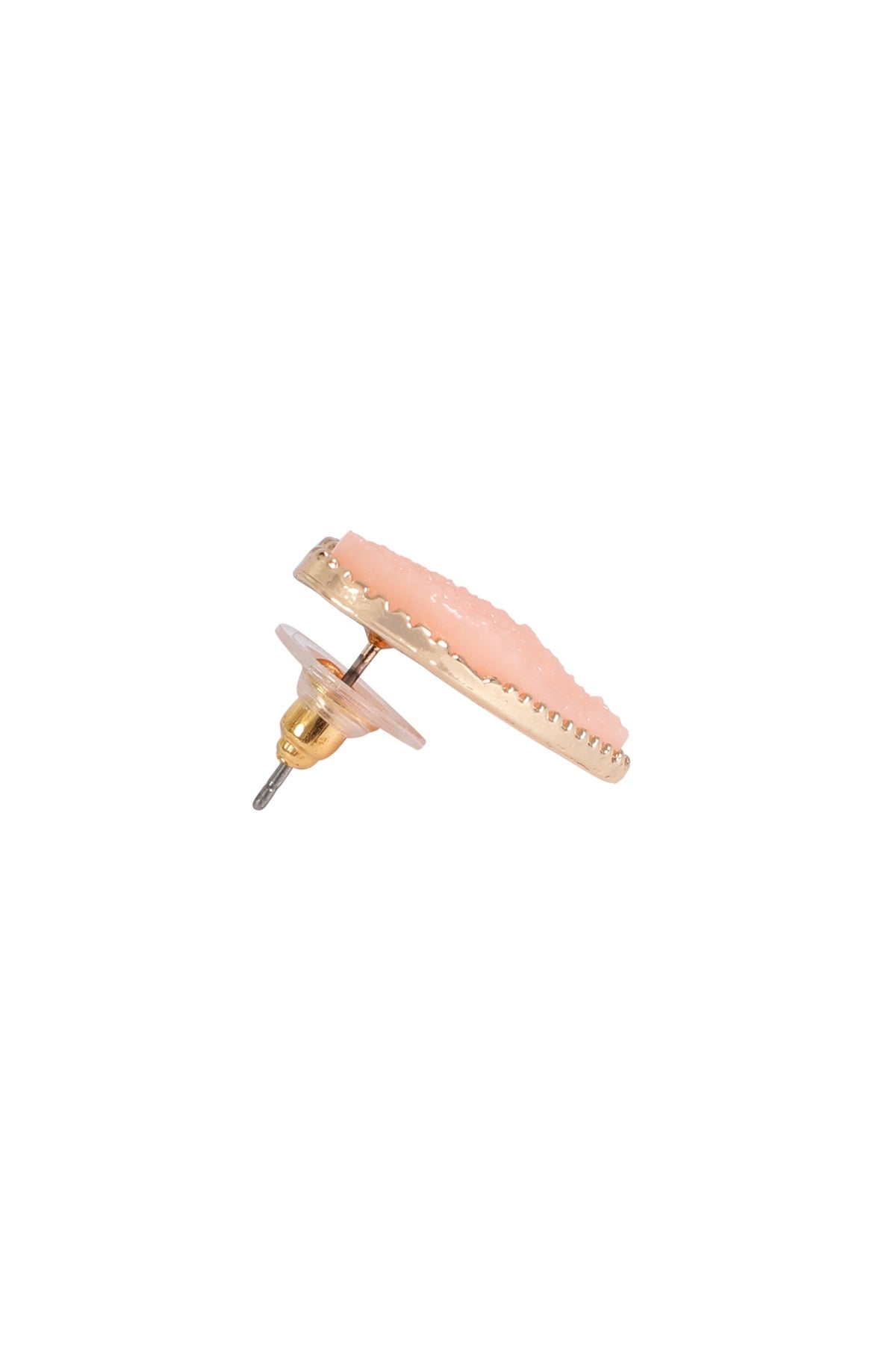 Heart Druzy Stud Earrings
