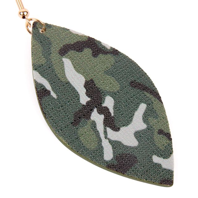Camouflage Mar2uise Leather Earrings