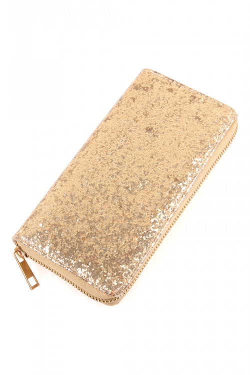 Glitter Single Zipper Wallet