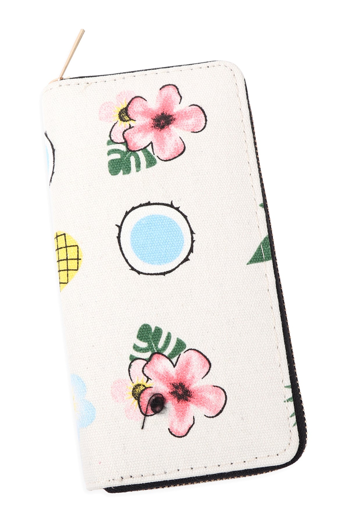 Flower Digital Printed Zipper Wallet