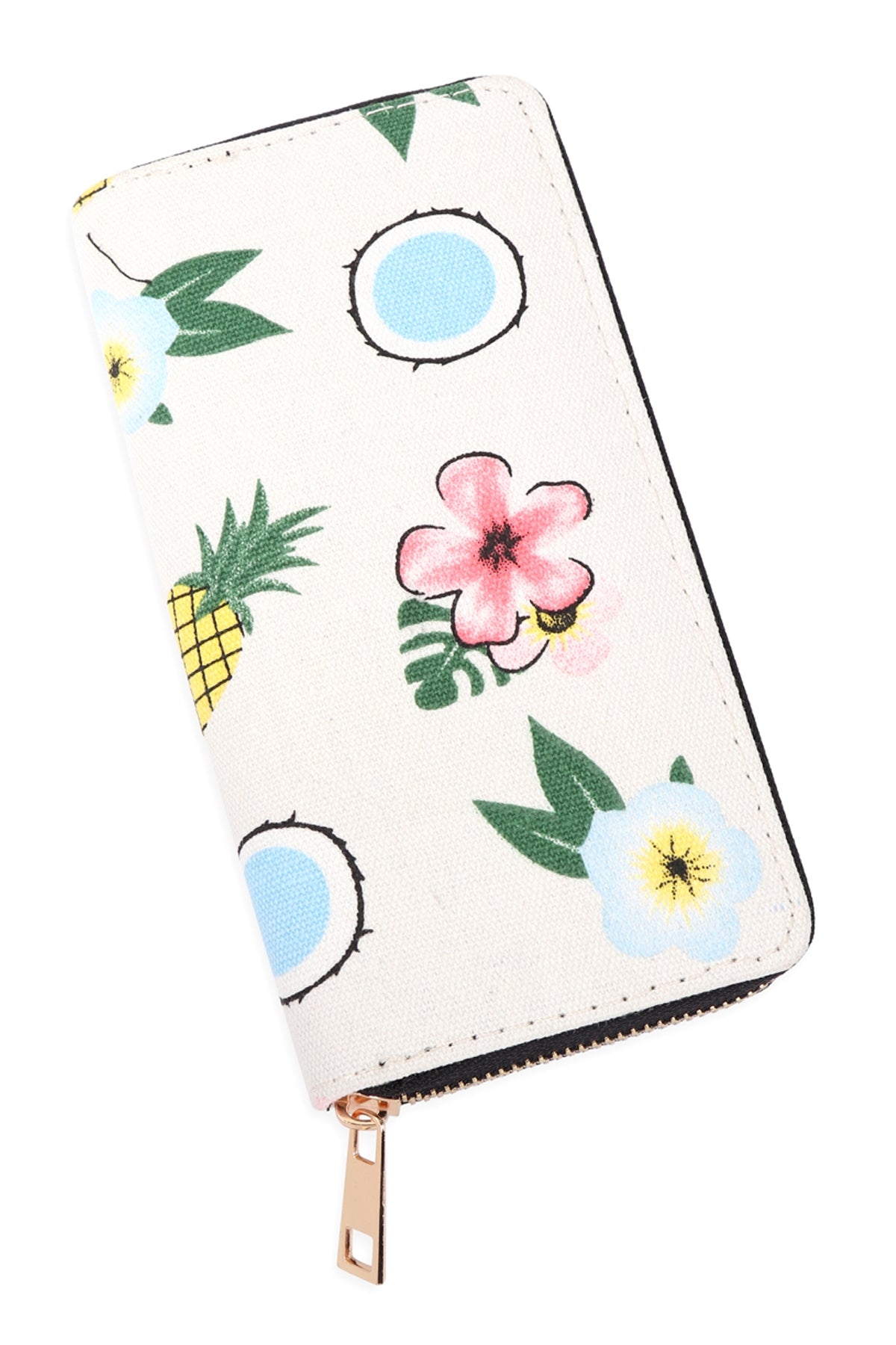 Flower Digital Printed Zipper Wallet