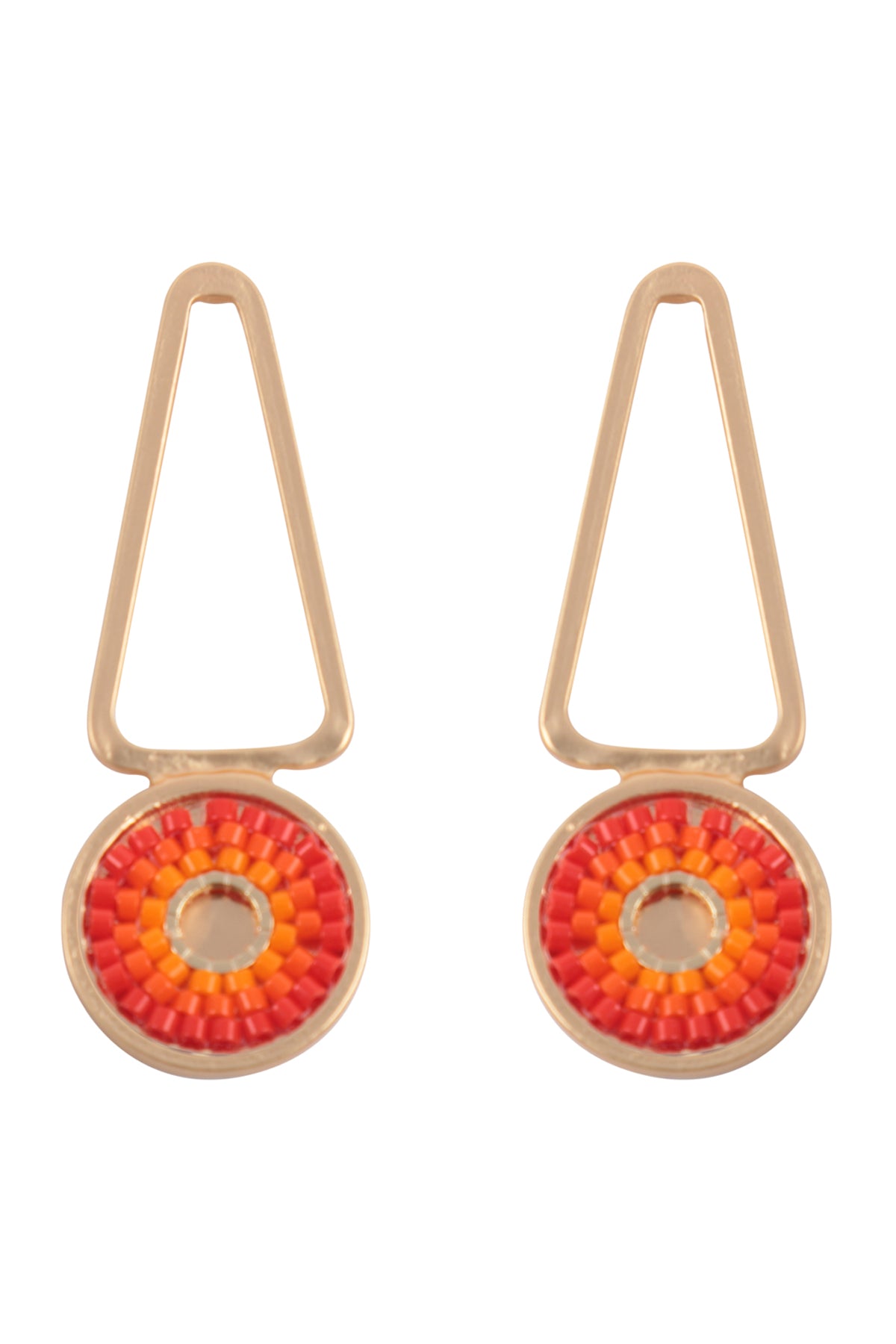 Geometric Seed Beads Drop Earrings