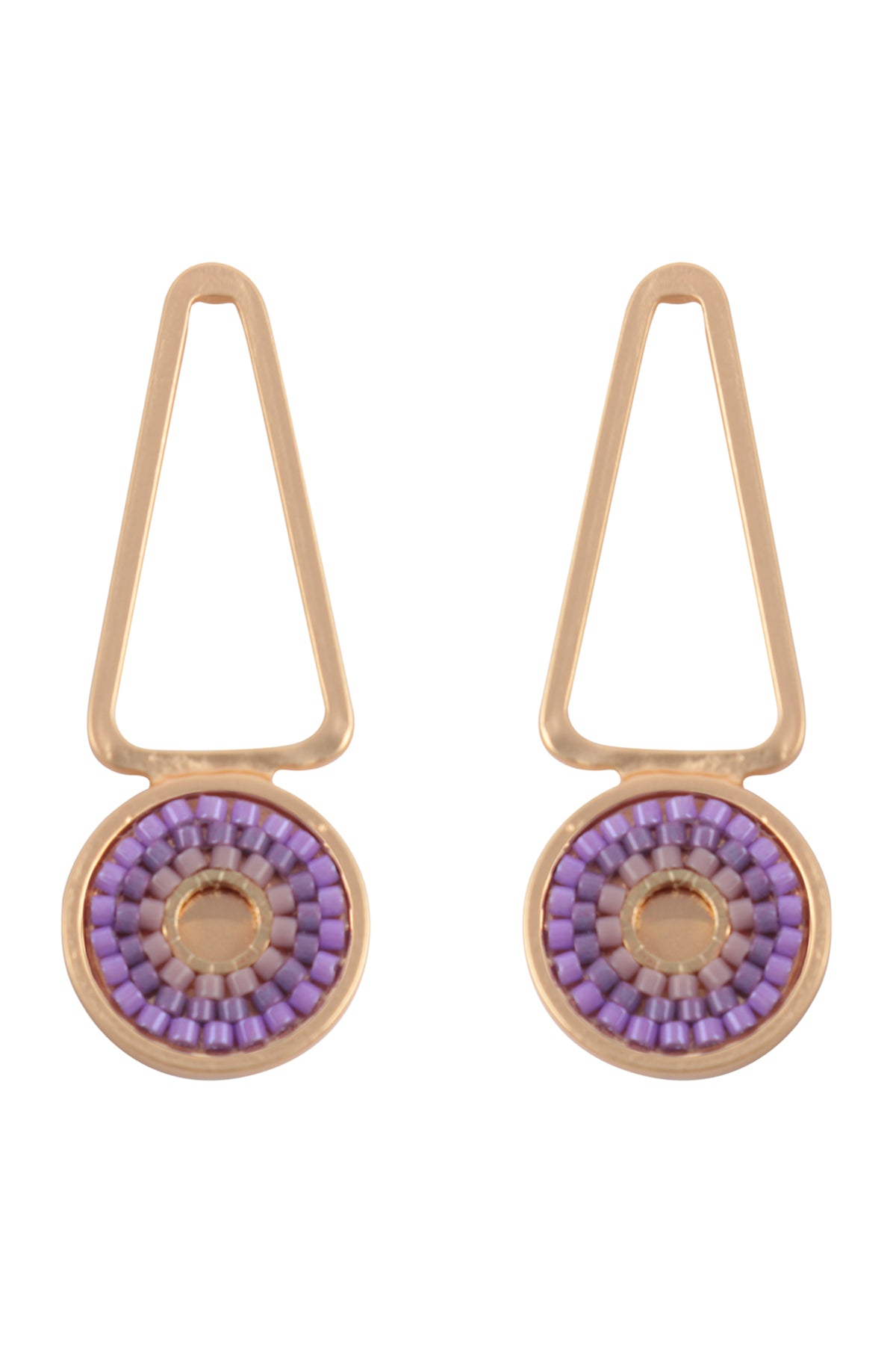 Geometric Seed Beads Drop Earrings