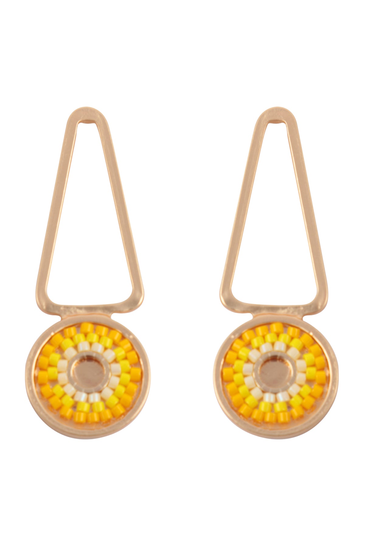 Geometric Seed Beads Drop Earrings