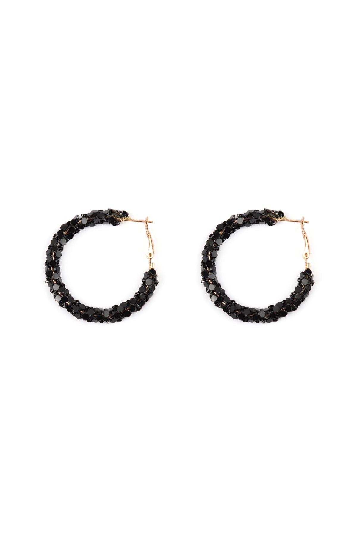 Wrap Pin Catch Hoop Earrings