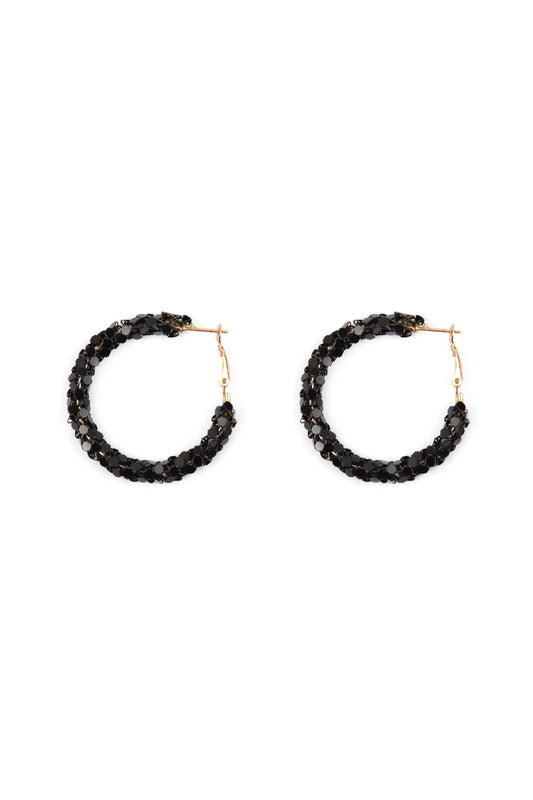 Wrap Pin Catch Hoop Earrings