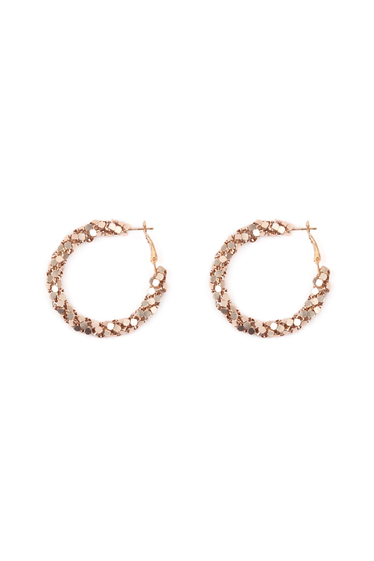 Wrap Pin Catch Hoop Earrings