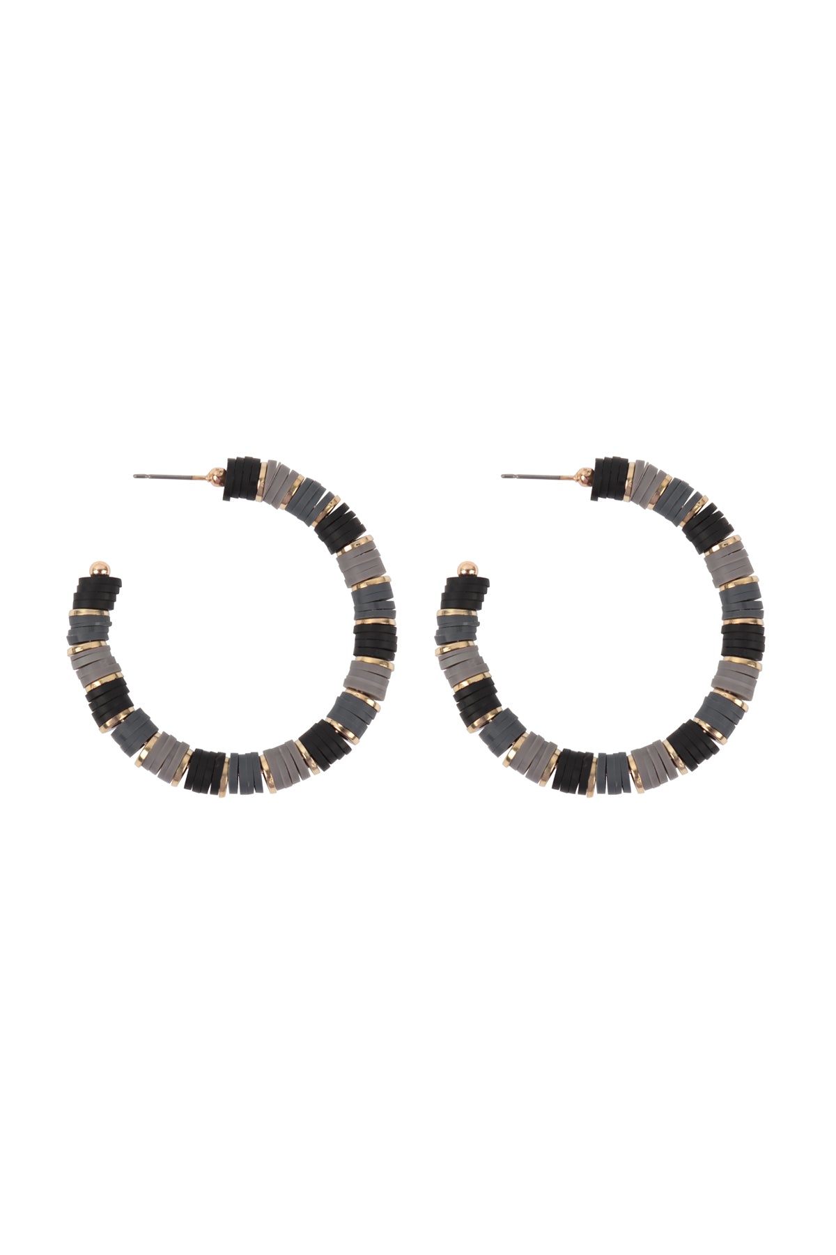 Fimo Metal Hoop Earrings