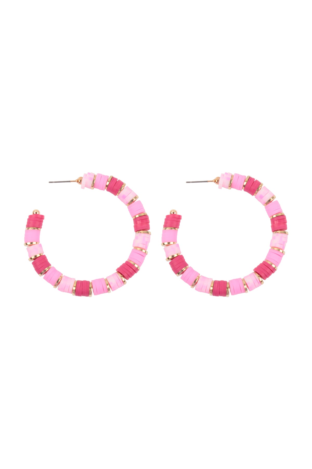 Fimo Metal Hoop Earrings