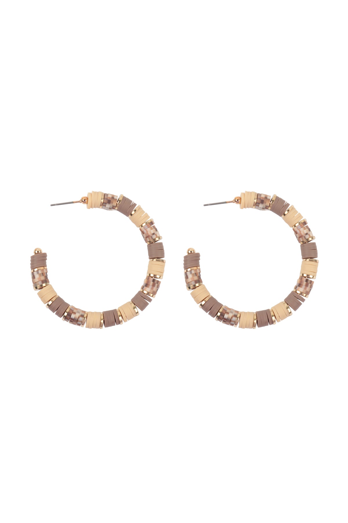Fimo Metal Hoop Earrings
