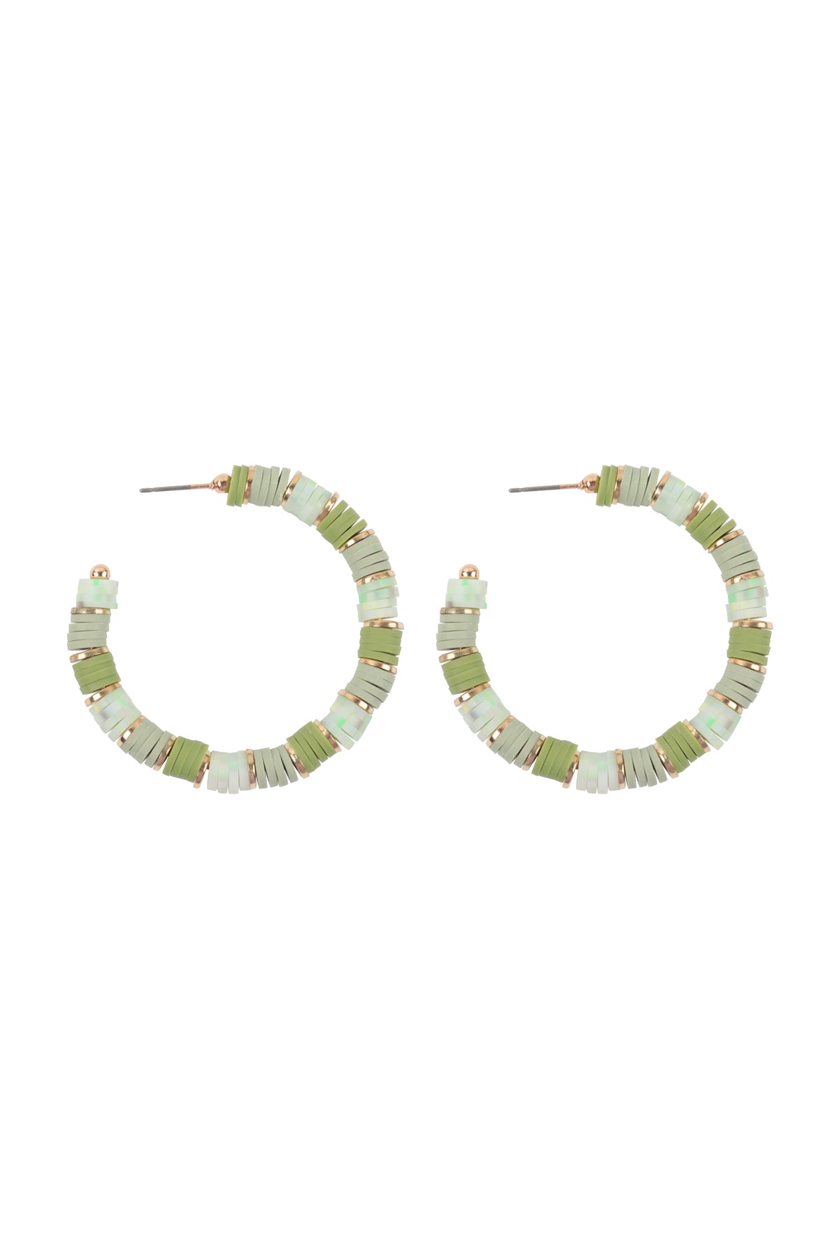 Fimo Metal Hoop Earrings