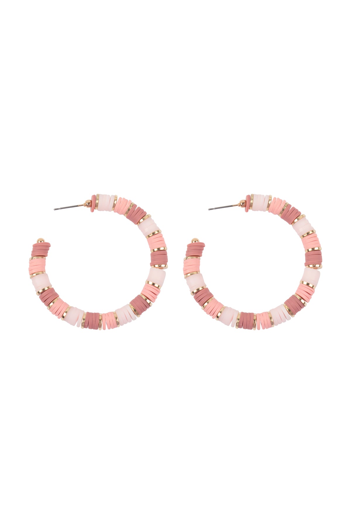 Fimo Metal Hoop Earrings