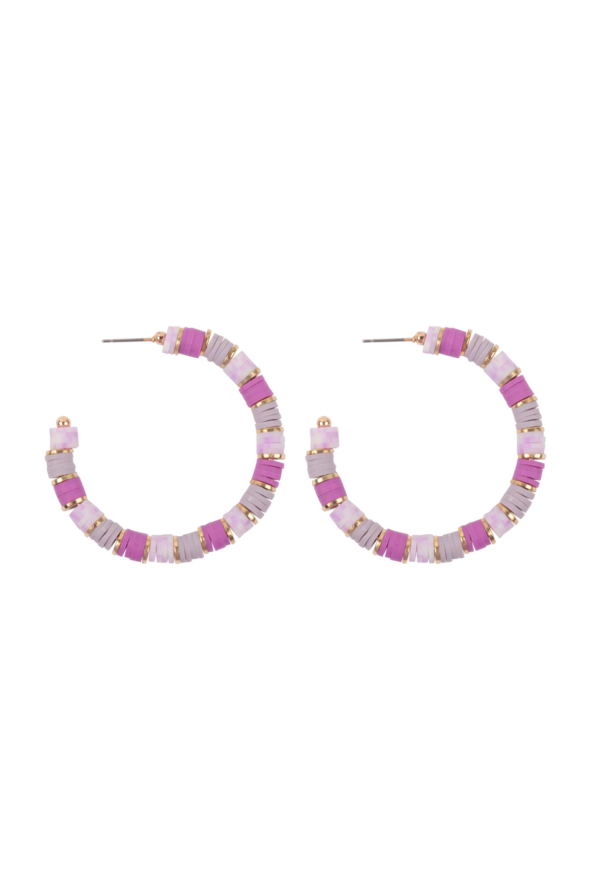 Fimo Metal Hoop Earrings