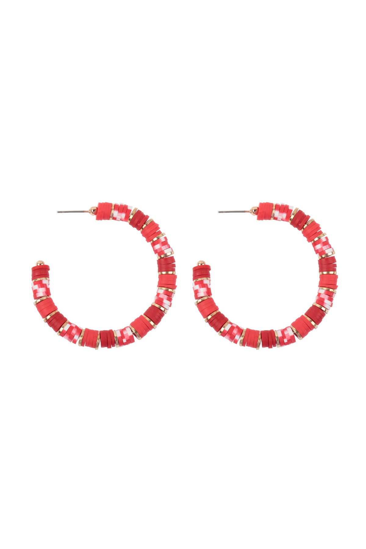 Fimo Metal Hoop Earrings