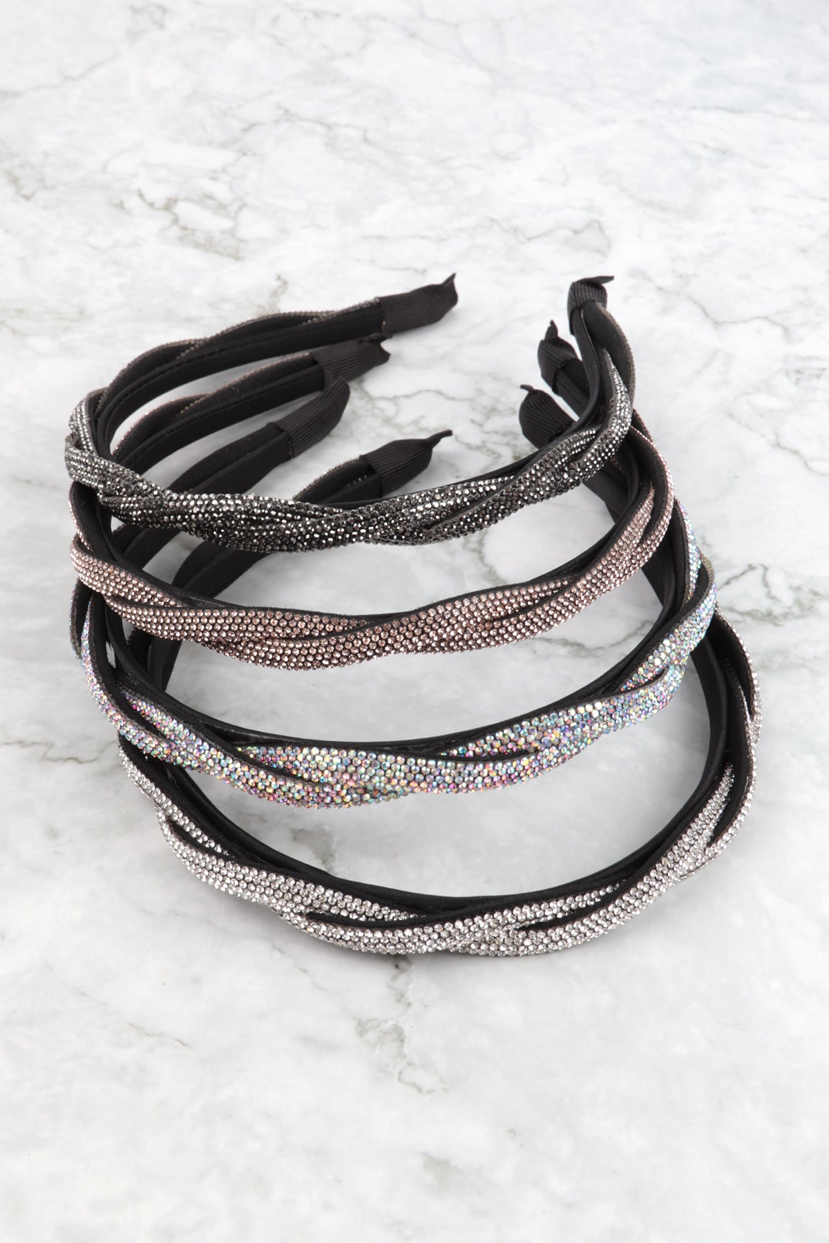 Braided Shiny Rhinestone Fashion Headband