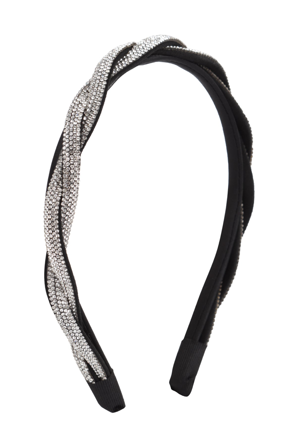 Braided Shiny Rhinestone Fashion Headband