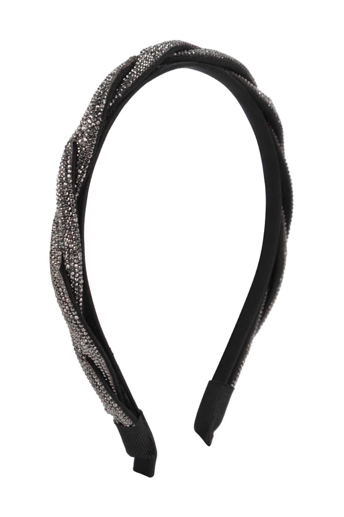 Braided Shiny Rhinestone Fashion Headband