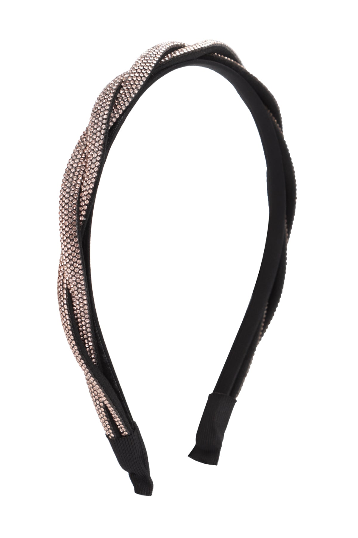 Braided Shiny Rhinestone Fashion Headband