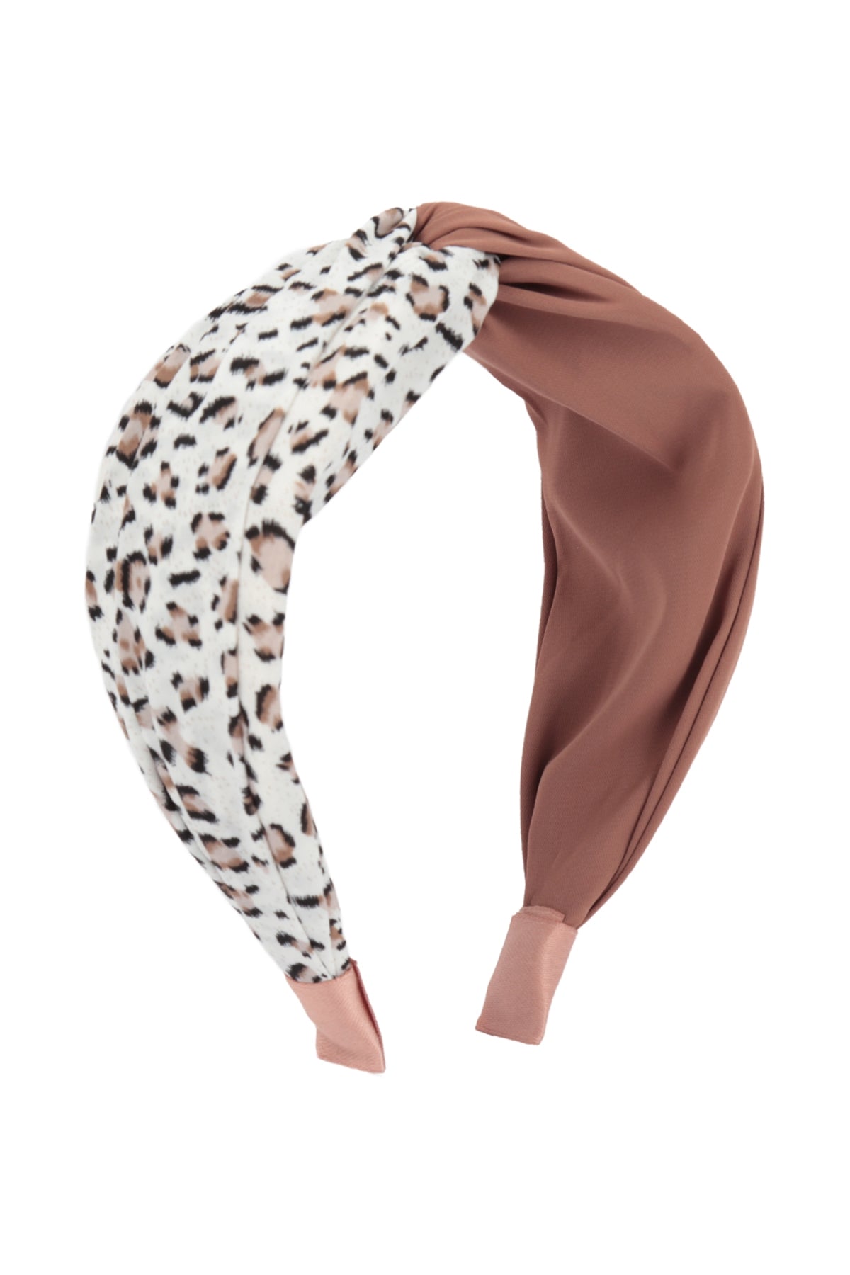 Two Tone Leopard Knotted Headband