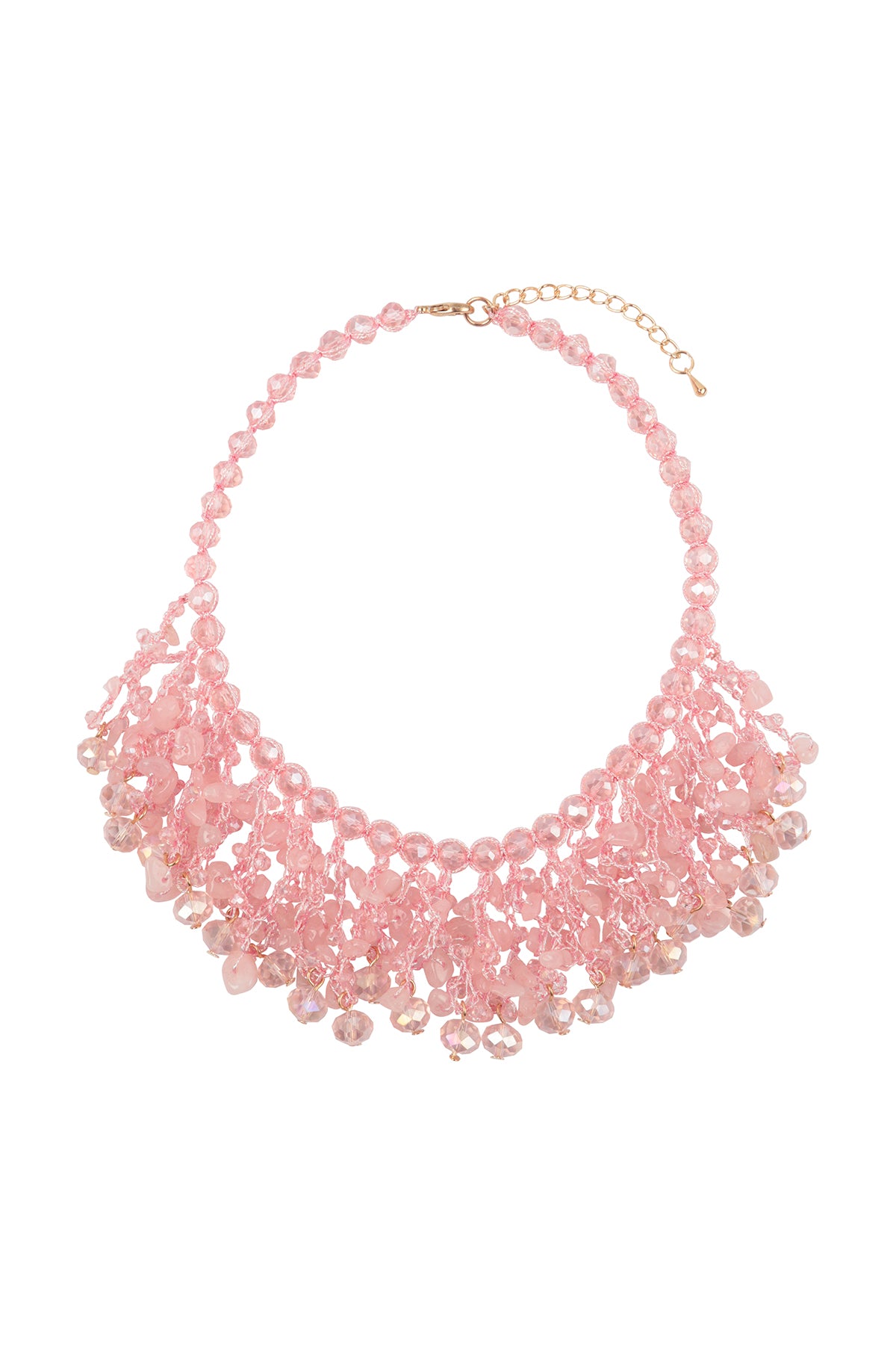 Glass Beads Statement Bib Necklace