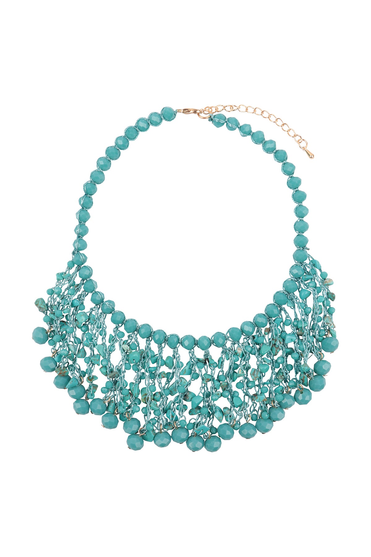 Glass Beads Statement Bib Necklace