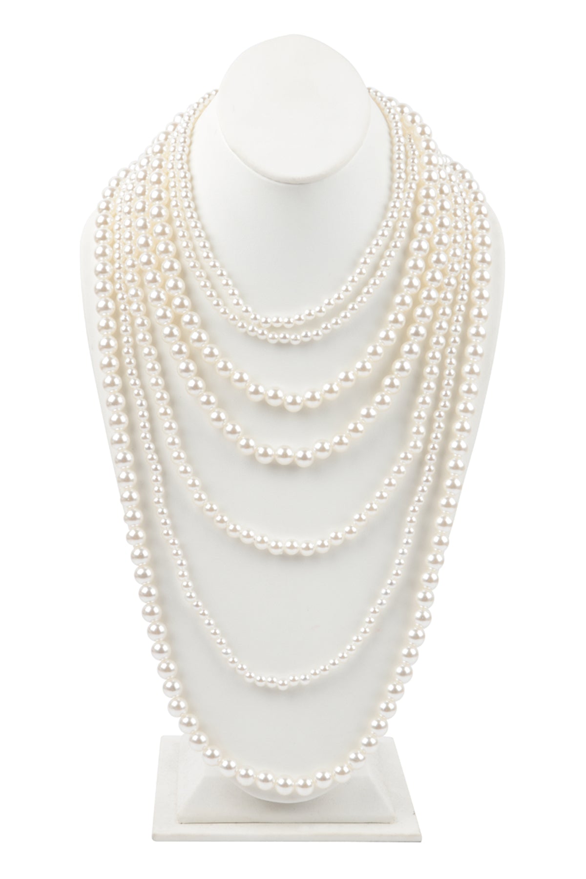 Layered Pearl Beads Necklace