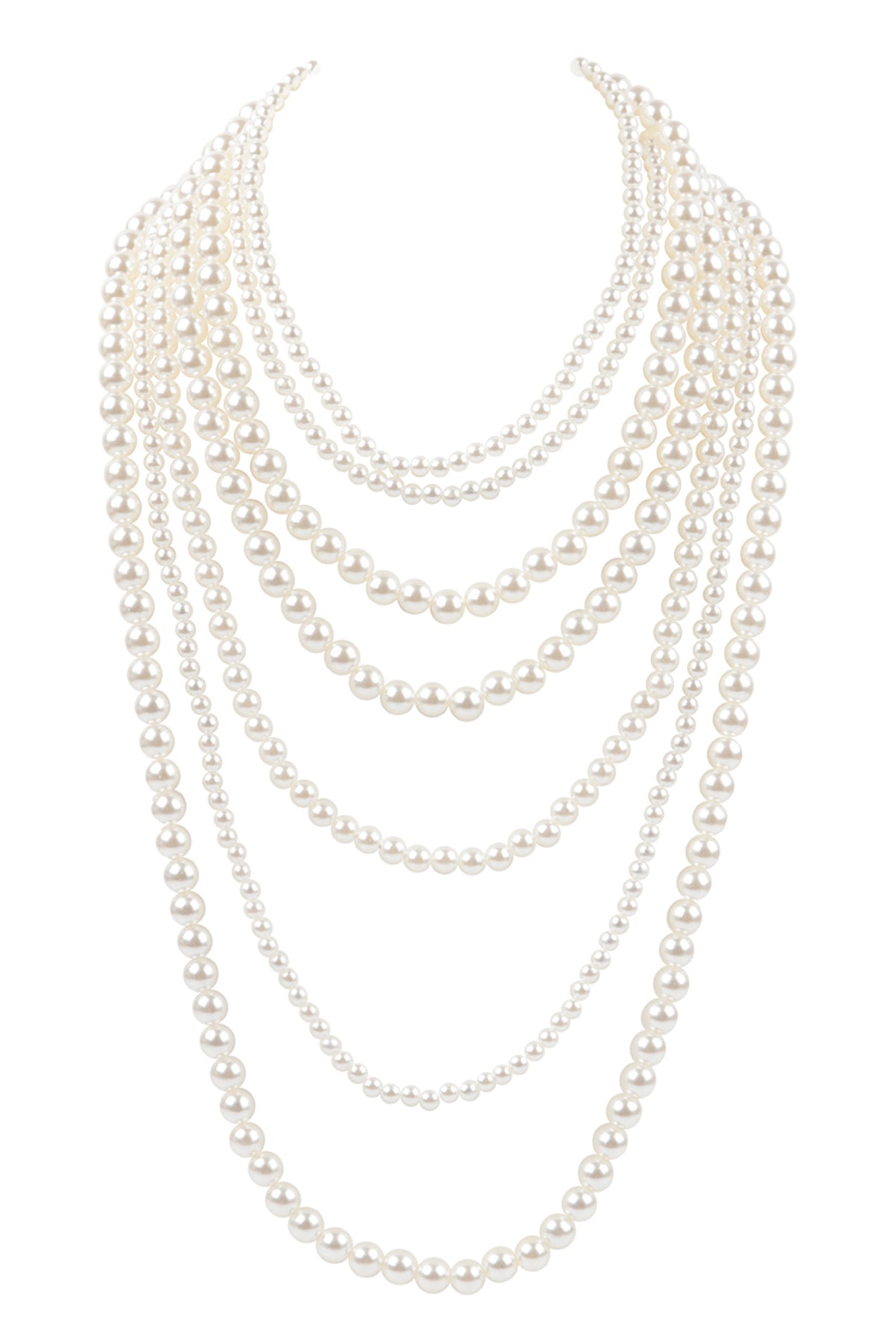 Layered Pearl Beads Necklace