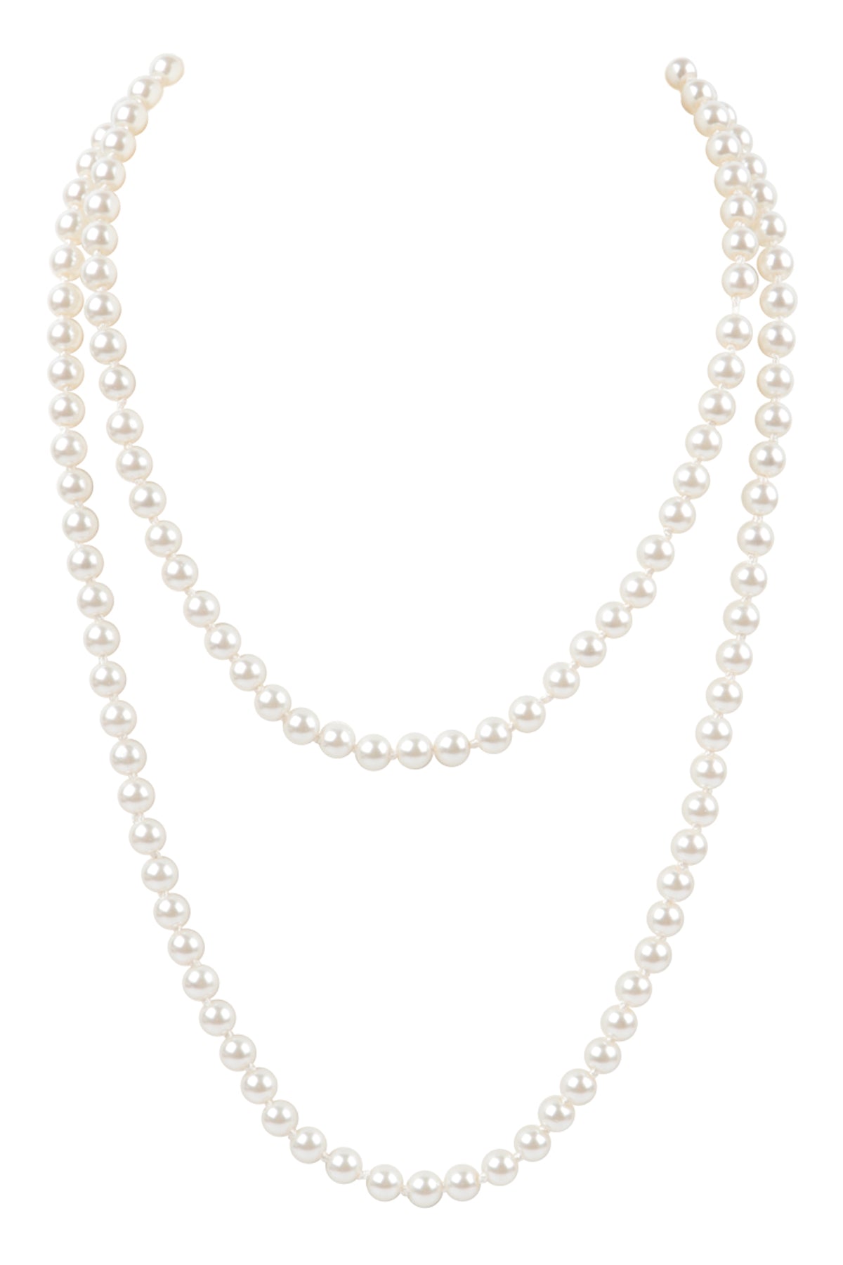 2 Line Pearl Beads Necklace