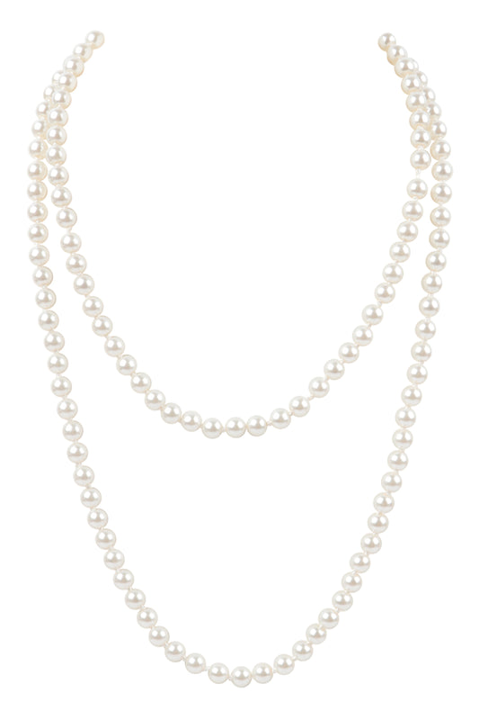 2 Line Pearl Beads Necklace