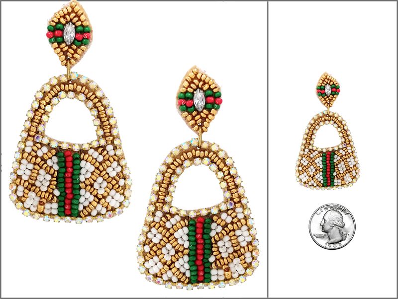 Bag Shape Seed Beads Earrings