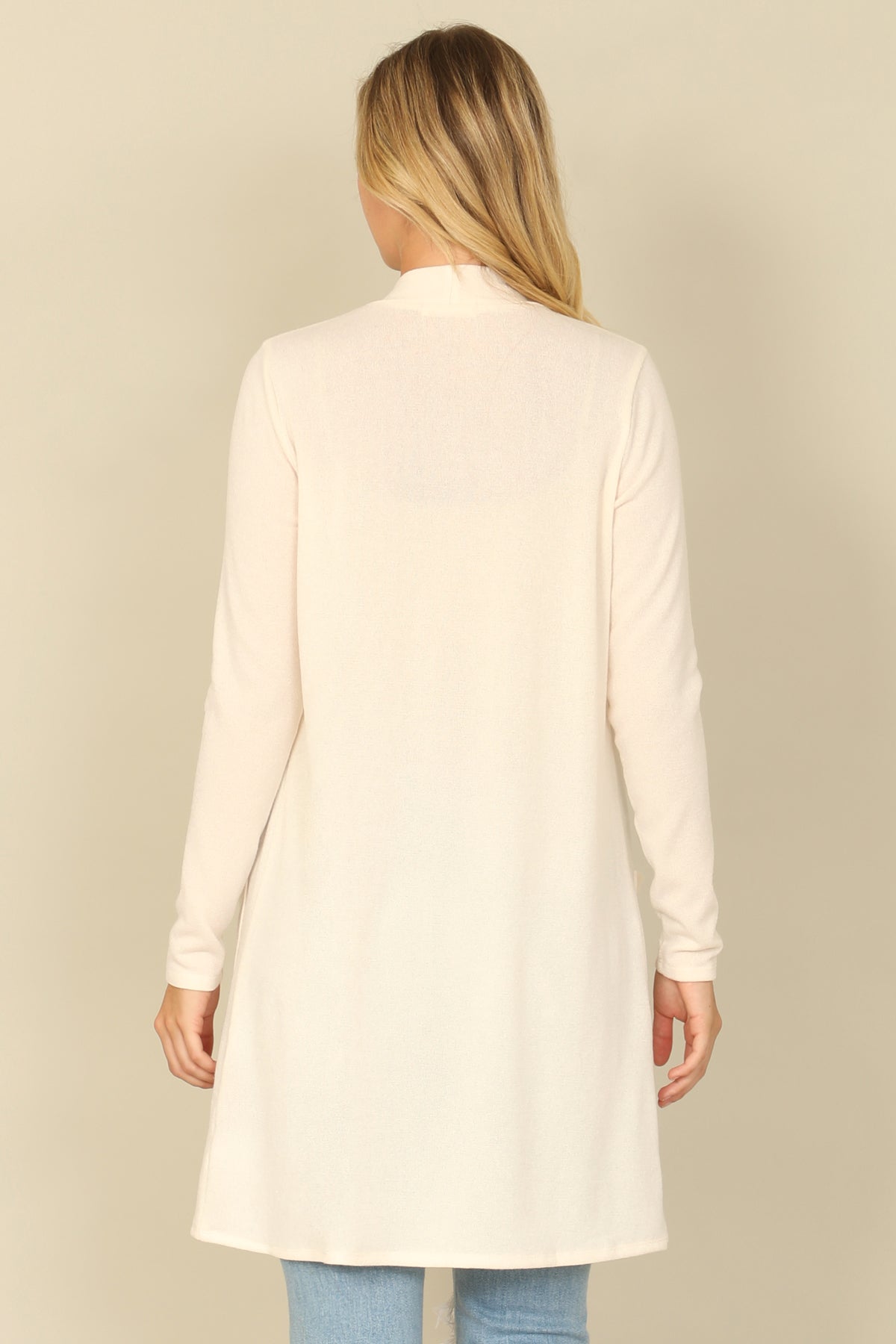 Hacci Solid Long Sleeve Cardigan