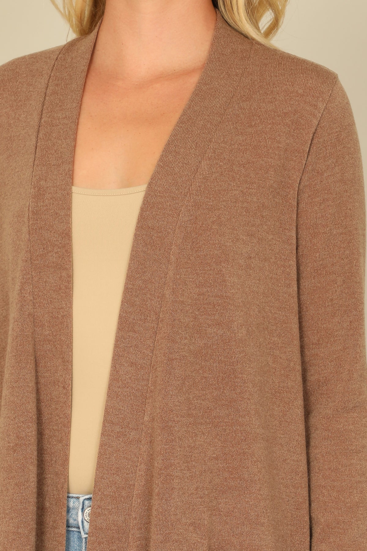 Hacci Solid Long Sleeve Cardigan