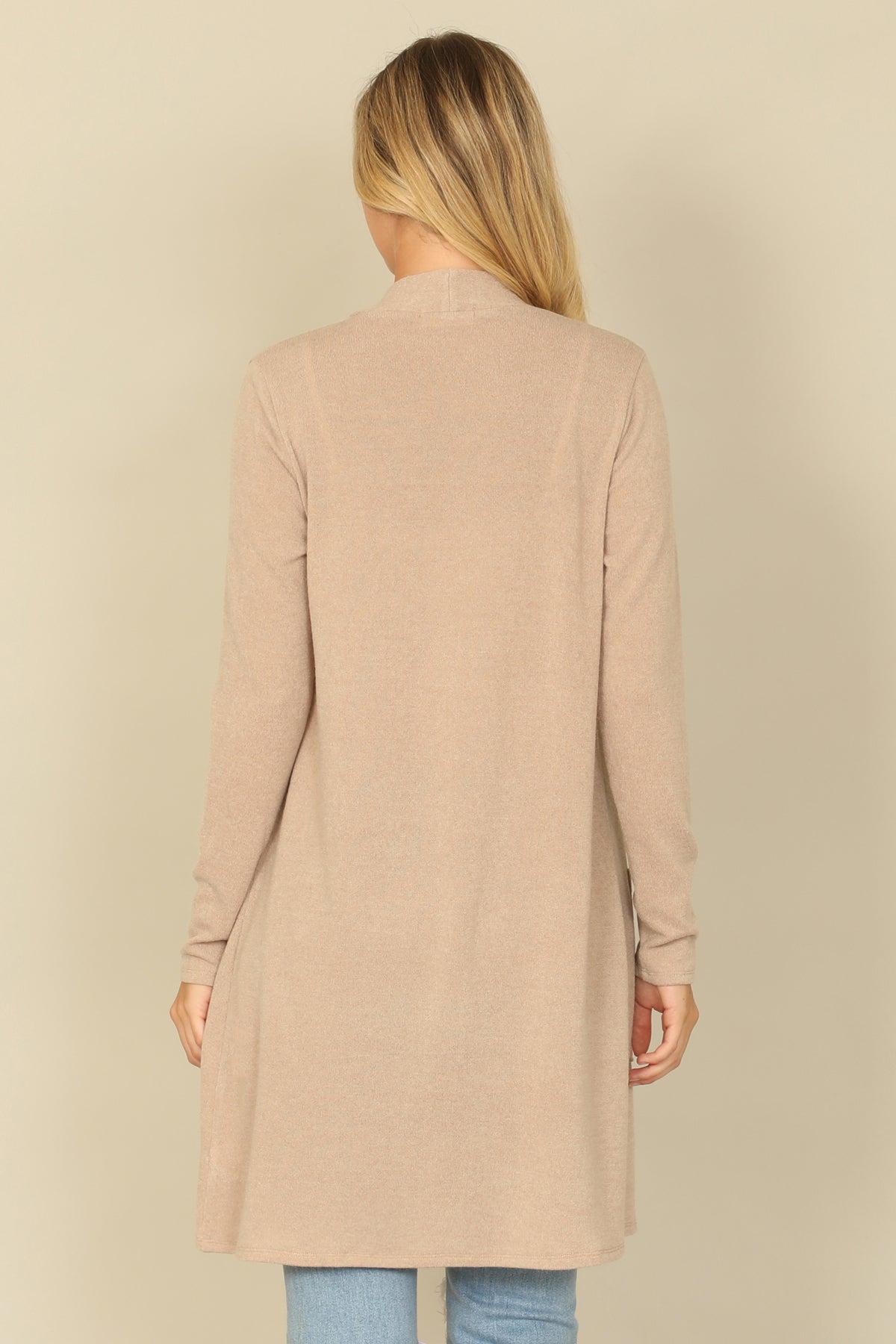 Hacci Solid Long Sleeve Cardigan
