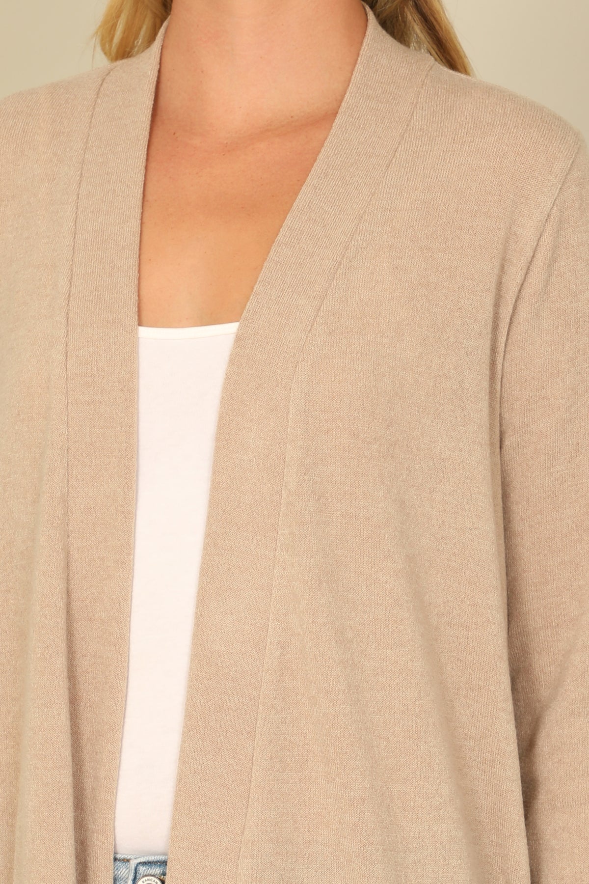 Hacci Solid Long Sleeve Cardigan