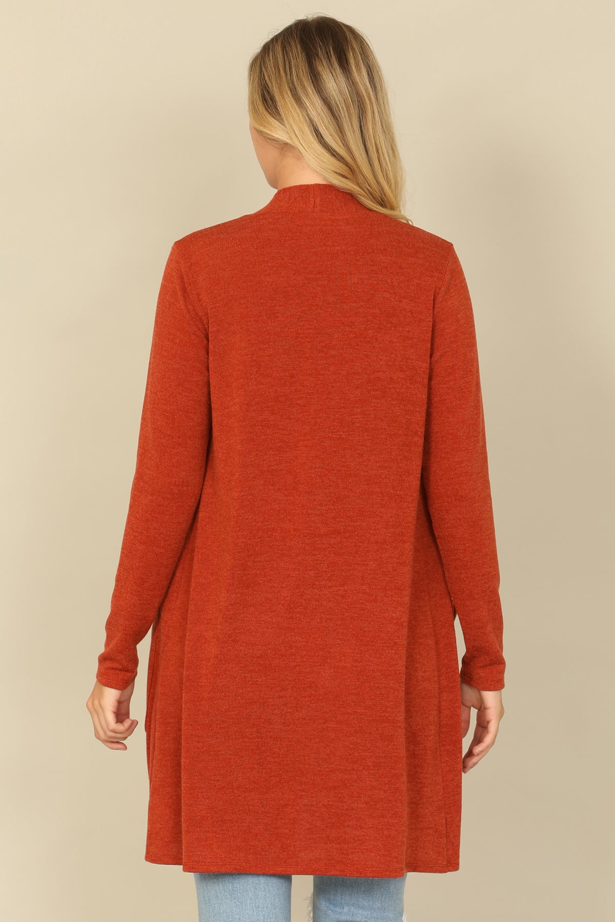 Hacci Solid Long Sleeve Cardigan