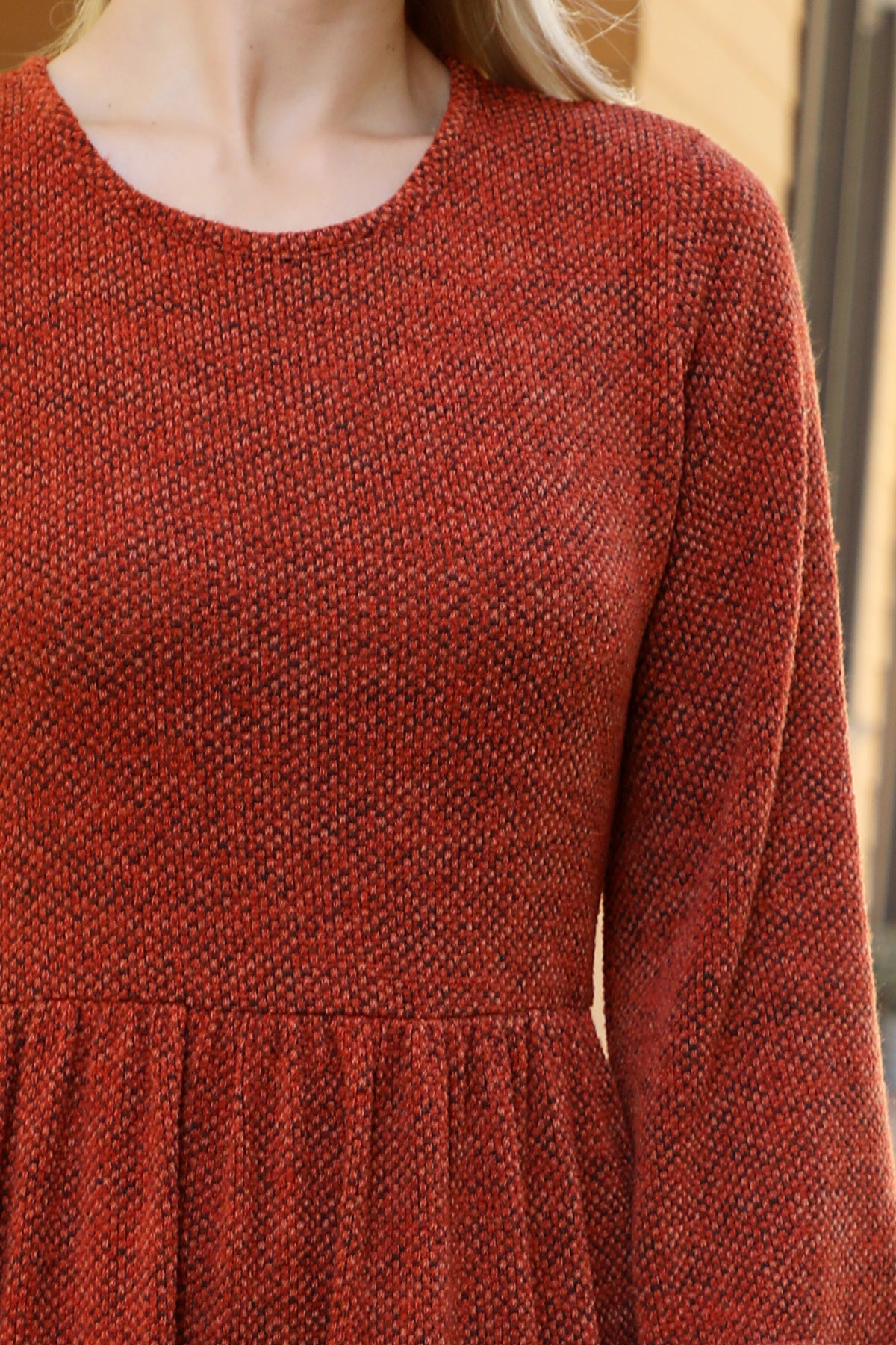 Long Sleeve Tiered Midi Dress with Pockets