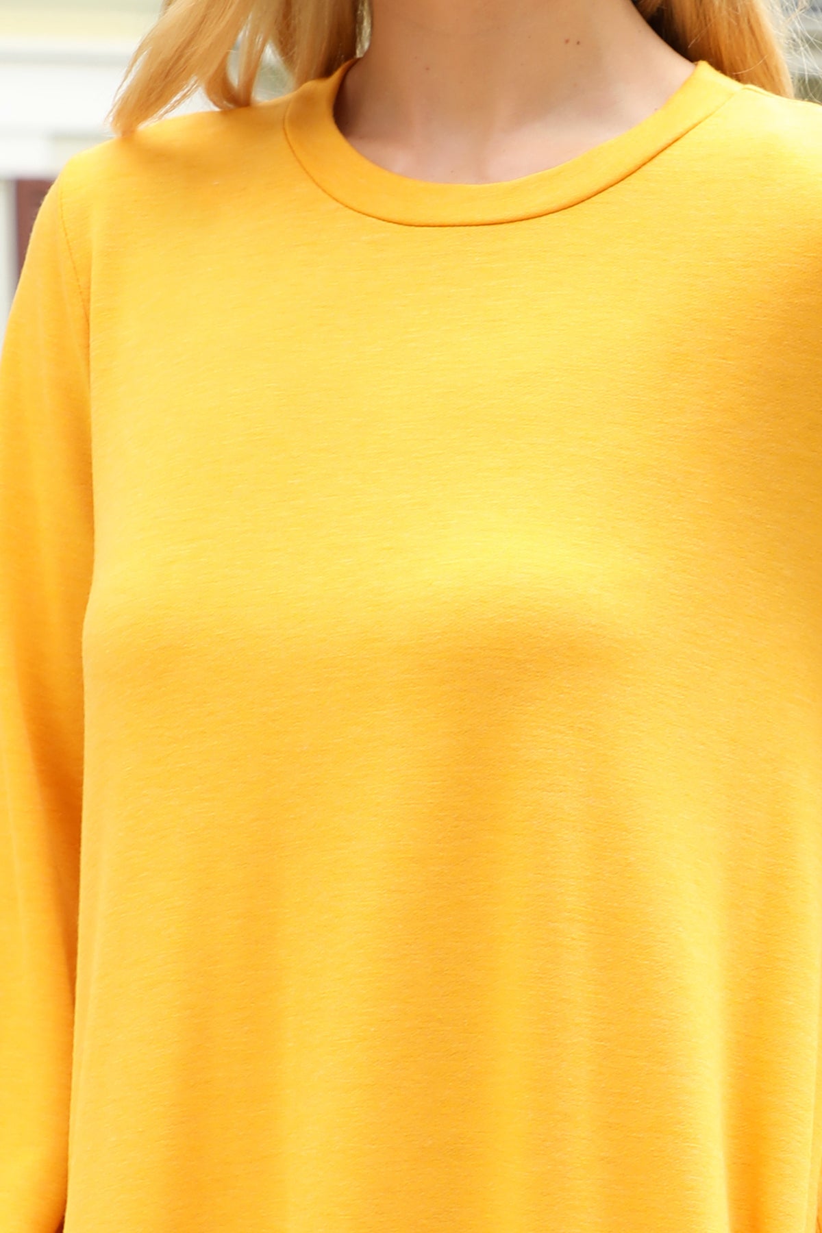 Long Sleeve Crew Neck Mini Dress with Pockets