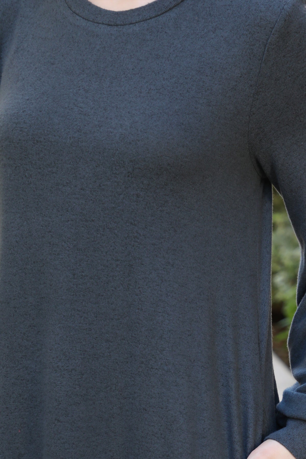 Long Sleeve Crew Neck Mini Swing Dress