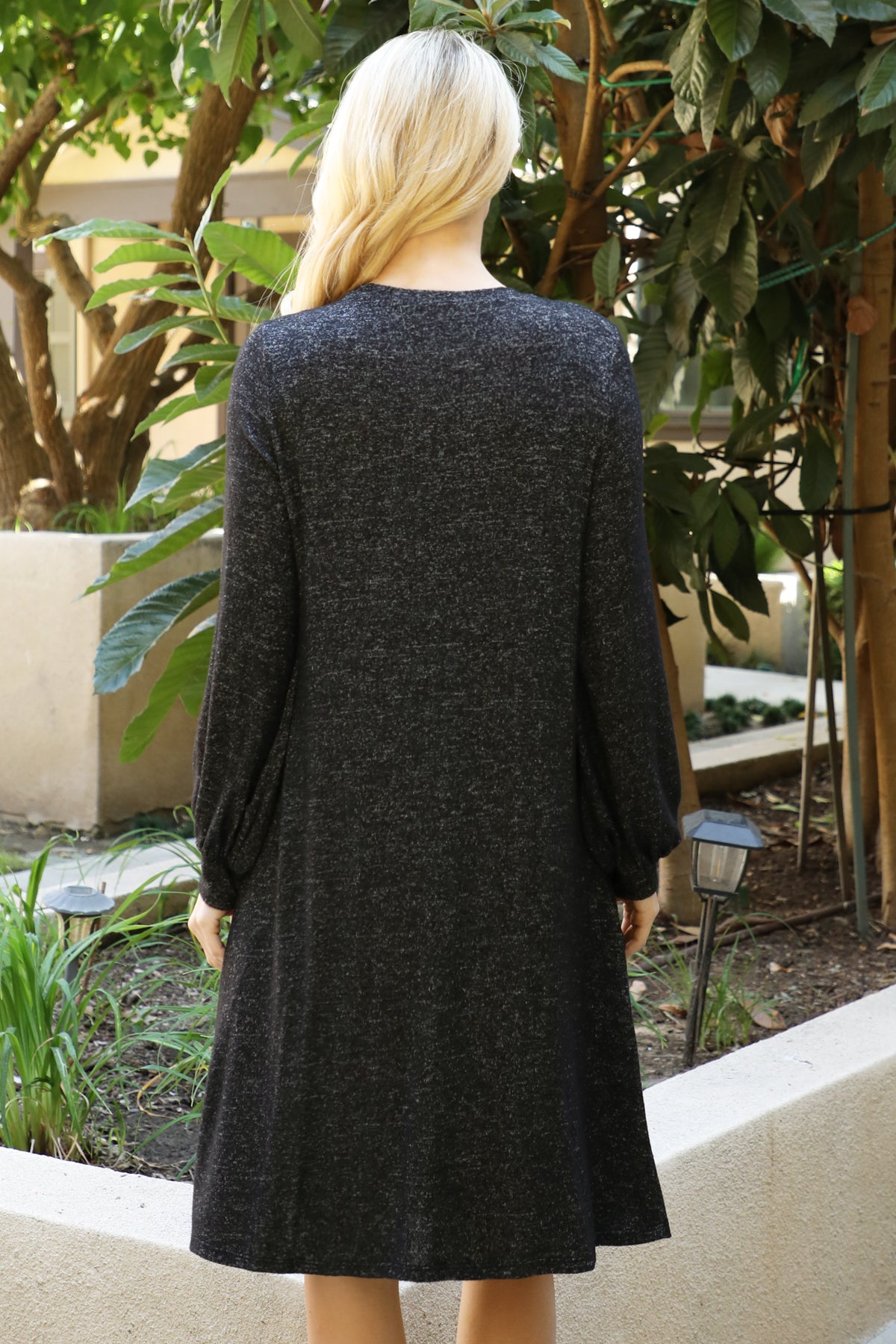 Long Sleeve Tiered Mini Dress with Pockets