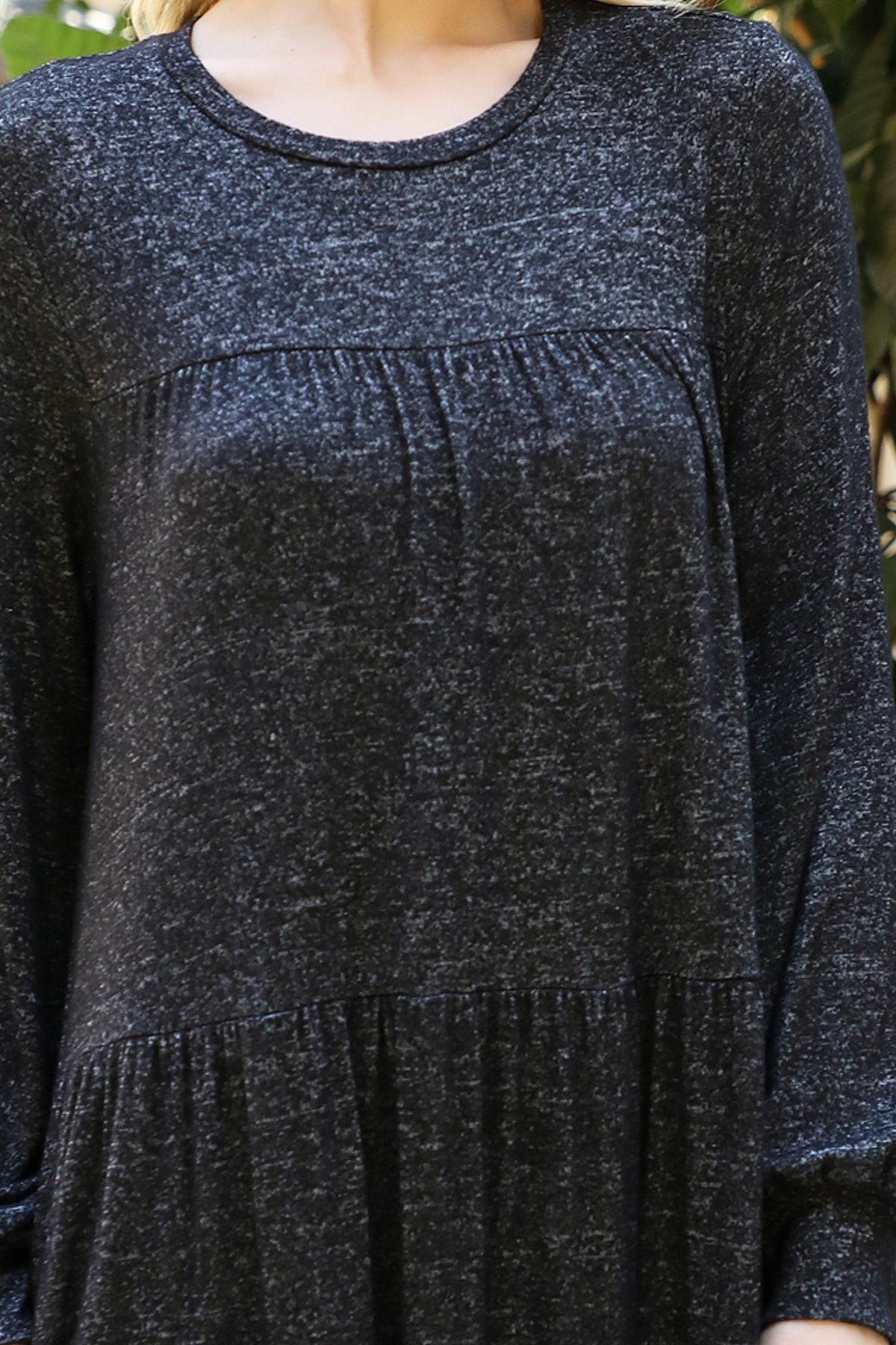 Long Sleeve Tiered Mini Dress with Pockets