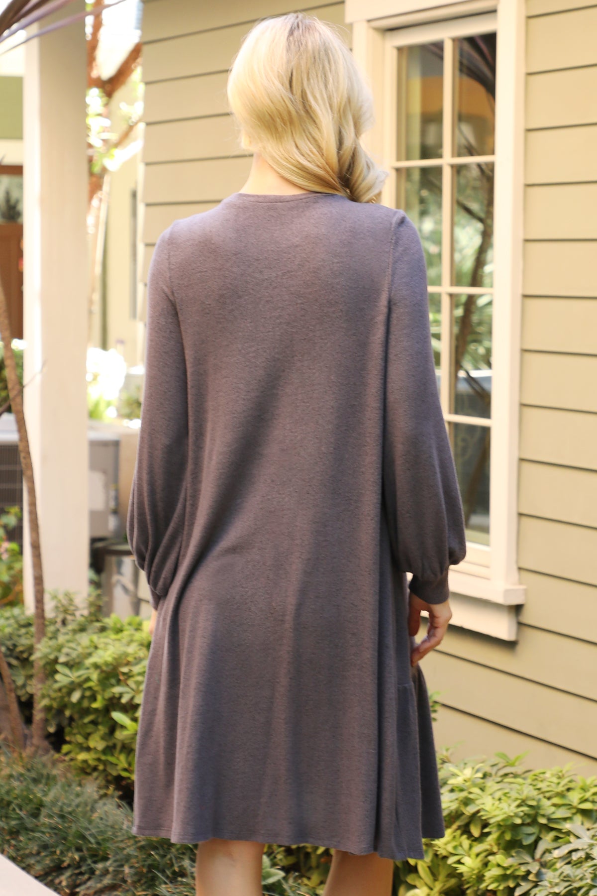 Long Sleeve Tiered Mini Dress with Pockets
